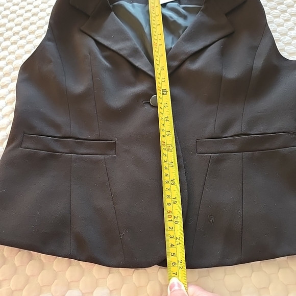 LOFT Black Classic Professional Vest One Button Princess Cut - Picture 15 of 16